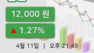 주식마감넵튠 11일 12,000원 장 마쳐그래프종합복습