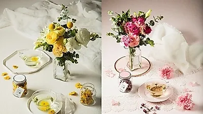 '채온X꾸까(kukka)' 감사의 달 맞이 '꽃차&꽃다발' 콜라보 상품 출시