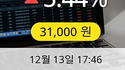 한진칼 13일 31,000원 마감보고