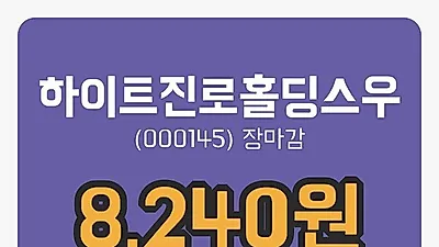 국내주식마감하이트진로홀딩스우 26일 8,240원 장 마쳐그래프종합정리