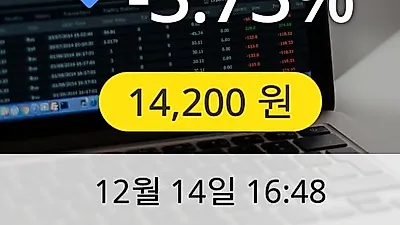 원익테라세미콘 14일 14,200원 마감