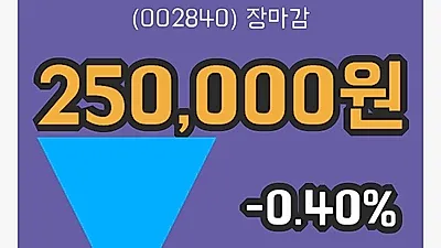 국내주식마감미원상사 28일 250,000원 마감...