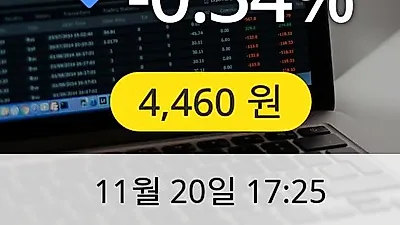메리츠종금증권 20일 4,460원 마감