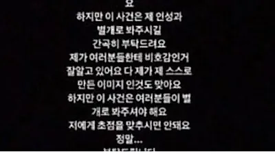 한서희 "내게 초점을 맞추면 안 된다"