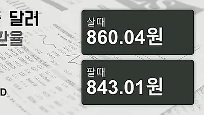 29일 싱가폴 달러 살때 860.04원, 팔때 843.01원 ▲0.13%상승