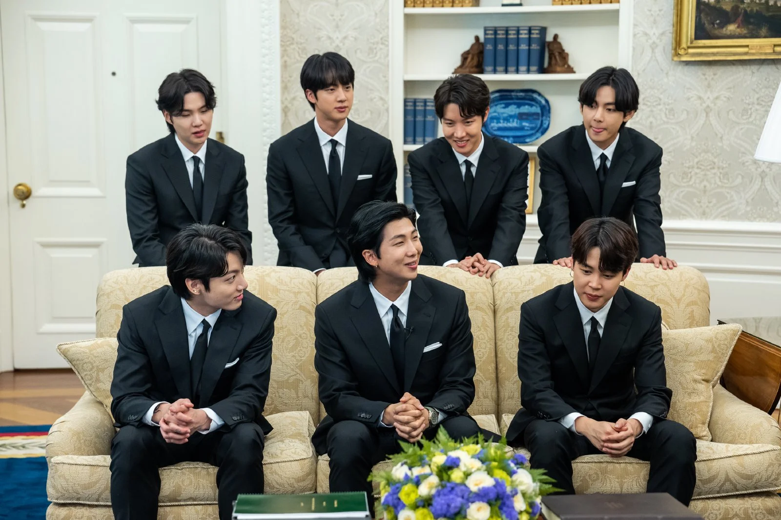 2022년 5월 미국 백악관을 방문한 방탄소년단