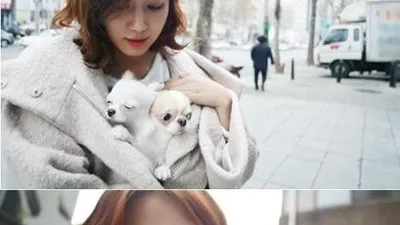 감자별 최송현, 블로그에 애견과 함께..