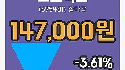 국내주식마감코스맥스 3일 147,000원 마감