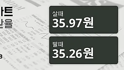 1일 태국 바트 살때 35.97원, 팔때 35.26원 ▼-0.31%감소