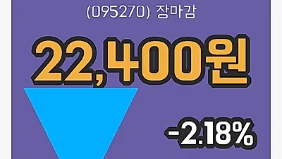 주식마감웨이브일렉트로 14일 22,400원 마감...