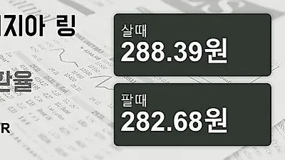 말레이시아 25일 링기트 살때 288.39원, 팔때 282.68원 ▼-0.01%감소
