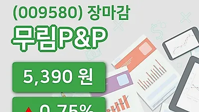 주식마감무림P&P 19일 5,390원 장 마쳐
