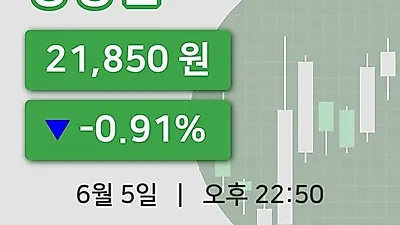 주식마감상상인 5일 21,850원 마감