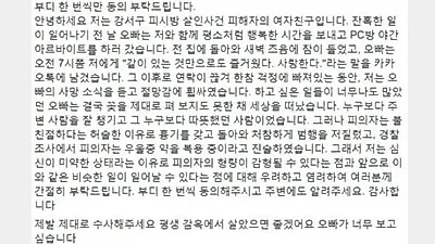 강서구 PC방 살인 사건 피해자의 여자친구의 간청, "국민청원에 꼭 참여해달라. 오빠가 보고싶다"