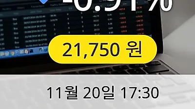 유나이티드제약 20일 21,750원 마감