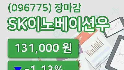 주식마감SK이노베이션우 26일 131,000원 장종료그래프종합복습
