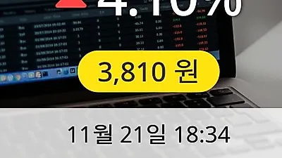 유니크 21일 3,810원 장종료