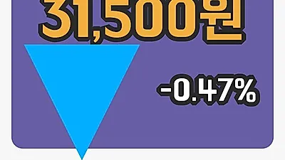 주식마감조비 15일 31,500원 마감그래프종합정리