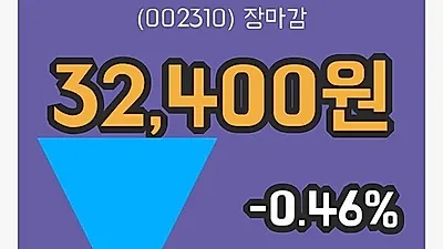 국내주식마감아세아제지 8일 32,400원 장종료...