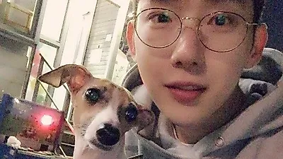 조권, 반려견과 한강 산책 인증샷 "가가와 비버"