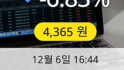 CSA 코스믹 6일 4,365원 마감