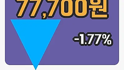 국내주식마감F&F 19일 77,700원 마감그래프복습하기