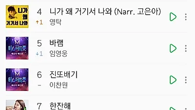 영탁 '니가 왜 거기서 나와' 인기순위, 유산슬-홍진영 다음?
