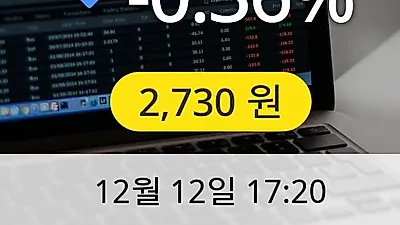 알루코 12일 2,730원 마감