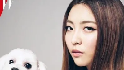 루나 반려견 밥이, 하얗게 깔맞춰 '찰칵'