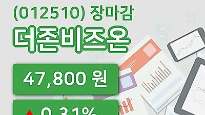 국내주식마감더존비즈온 8일 47,800원 장 마쳐그래프종합분석