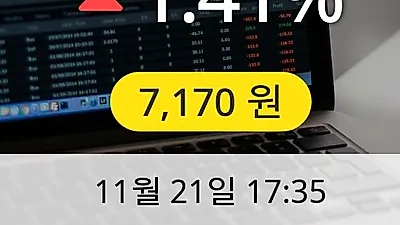 JW홀딩스 21일 7,170원 마감