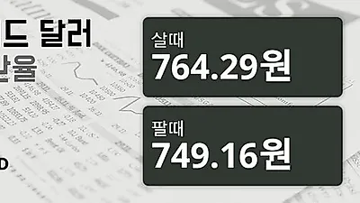 12일 뉴질랜드 달러 살때 764.29원, 팔때 749.16원 ▼-0.33%감소