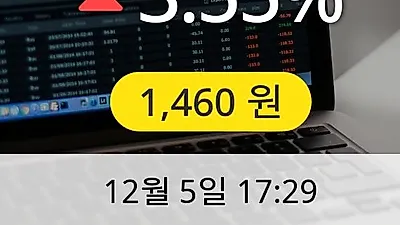 코아스 5일 1,460원 마감