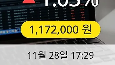LG생활건강 28일 1,172,000원 장종료