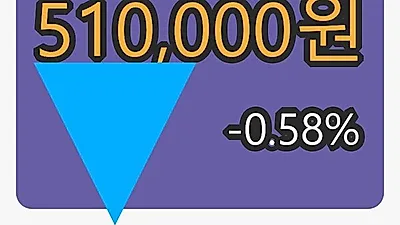 남양유업 30일 마감가 510,000원 전일비 -0.58프로 변동..