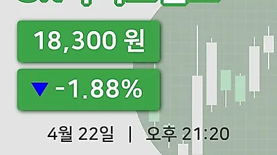 국내주식마감SK바이오랜드 22일 18,300원 마감...