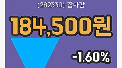 주식마감BGF리테일 30일 184,500원 장 마쳐...