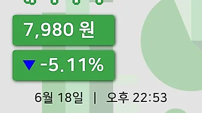 국내주식마감메디아나 18일 7,980원 장 마쳐