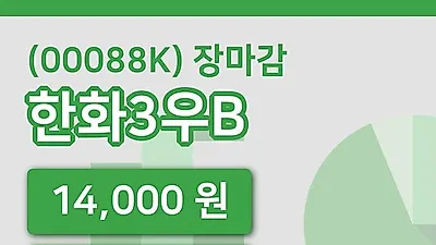 국내주식마감한화3우B 16일 14,000원 장종료...