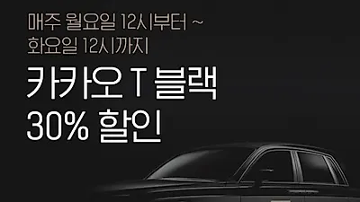 카카오 T 블랙 이용 고객, 요금할인 가능한 지역은?