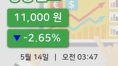 주식마감성광벤드 14일 11,000원 장종료...