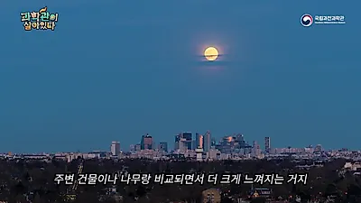 달이 커 보이는 이유는 근지점과 착시 현상 때문
