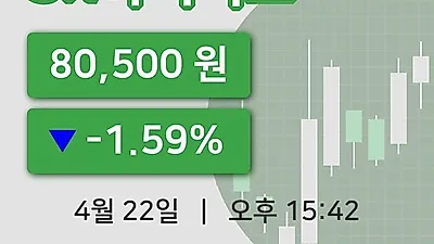 주식마감SK하이닉스 22일 80,500원 장 마쳐