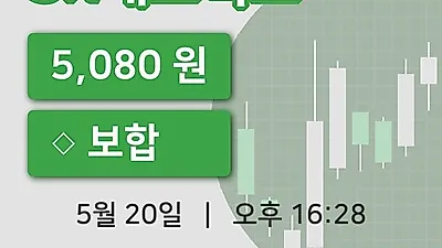 국내주식마감SK네트웍스 20일 5,080원 마감...