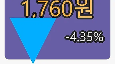 10일 신성통상마감가 1,760원 -4.35프로 등락..