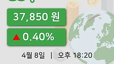 주식마감GS우 8일 37,850원 장종료...