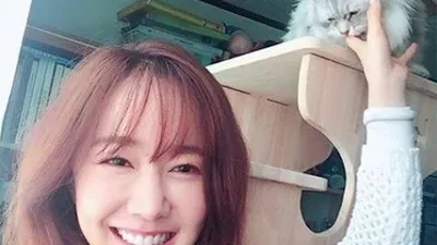 김민서, 고양이 데이지와 셀카 삼매경 '사랑스러워'