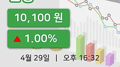 국내주식마감신흥 29일 10,100원 장 마쳐
