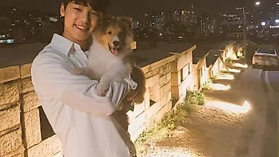 강민혁, 반려견과 밤 산책 중 "눈물없인 못보는 딴따라 보셨나요~?
