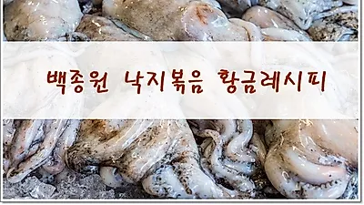 비 오는 주말, 매콤달콤 '백종원낙지볶음' 황금레시피로 맛있게 한끼